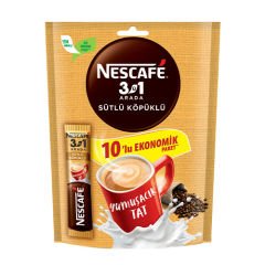 Nescafé 3'ü 1 Arada Sütlü Köpüklü 10'lu