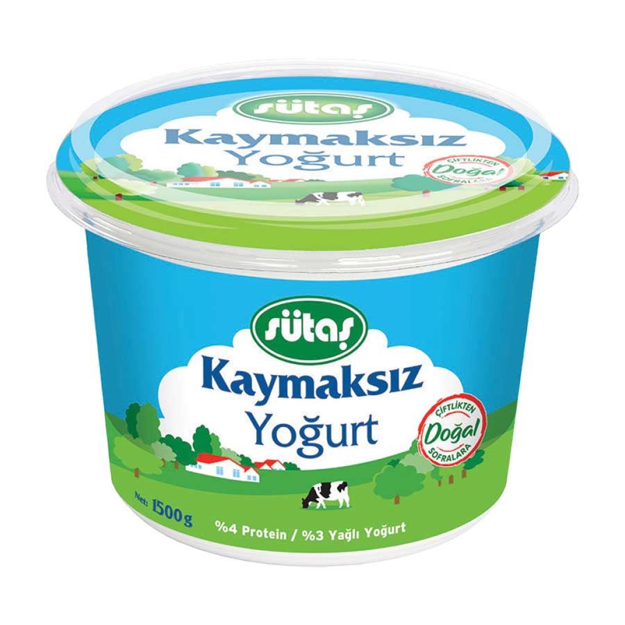 Sütaş Kaymaksız Yoğurt 1500gr
